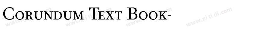 Corundum Text Book字体转换 Corundum Text Book字体转换